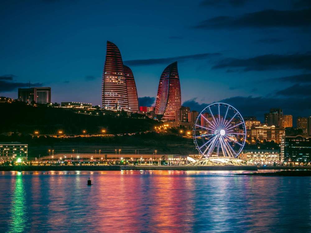 Nighttime Views of Azerbaijan